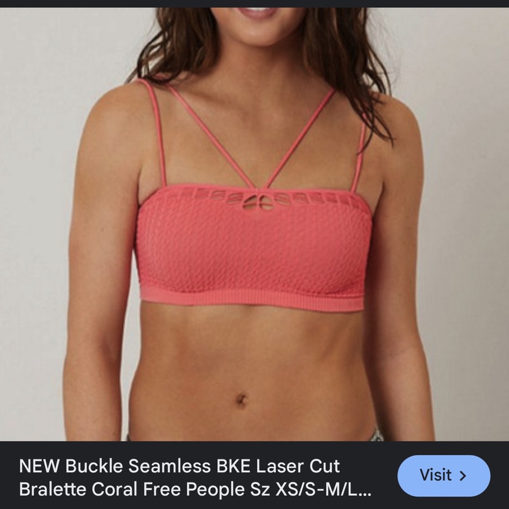 BKE Coral Seamless Laser Cut Bralette